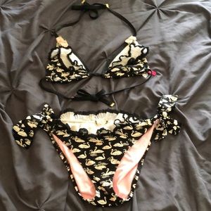 Betsey Johnson Swan Bathing Suit - 2 piece